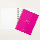 Monogramme initial rose brillant (Devant avec enveloppe)