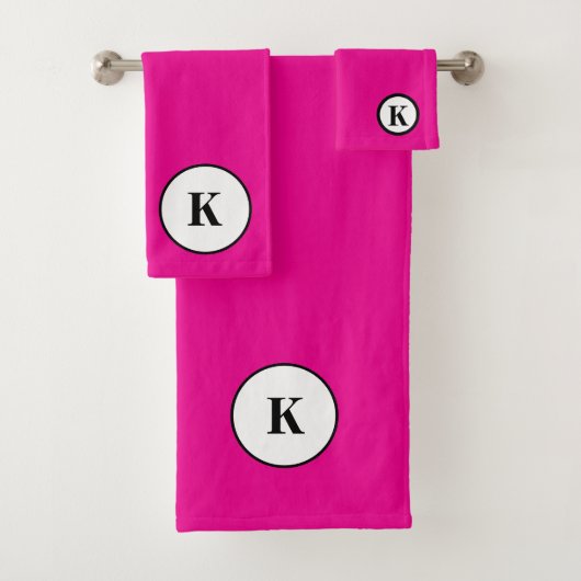 Monogramme Initial Rose Chaud Noir Coloré Moderne (En situation)