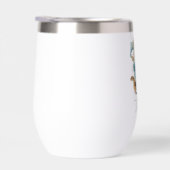 Monogramme initial T Blue Floral Aquarelle Cadeau (Droite)