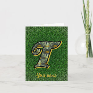 Monogramme Initial T Fleurs Art Personnalisé