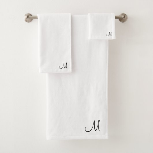 Monogramme initial tendance Typographie noir blanc (En situation)
