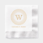 Monogramme initial unique cadre rond pointillé #3C (Recto)