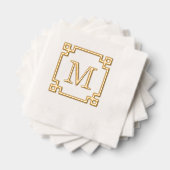 Monogramme initial unique encadré à clé grecque él (Insitu (empilé))