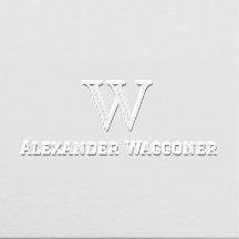 Monogramme initial unique grand simple avec nom