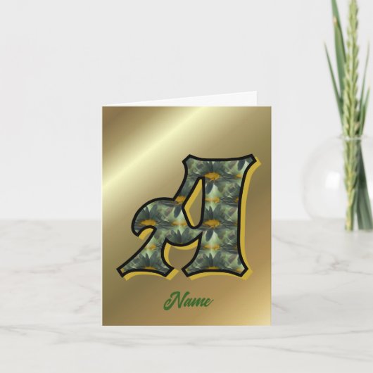 Monogramme Initiale A Fleurs Art Personnalisé (Devant)