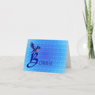 Monogramme initiale B personnalisée Bluebird