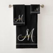 Monogramme initiale blanche or nom script (En situation)