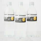 Monogramme initiale bouteille d'eau Étiquette (Bouteilles)