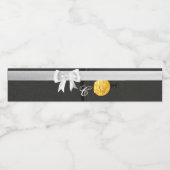 Monogramme initiale bouteille d'eau Étiquette (Étiquettes simples)