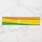 Monogramme initiale bouteille d'eau Étiquette lgbt (Étiquettes simples)