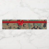 Monogramme initiale bouteille d'eau Étiquette Mari (Étiquettes simples)