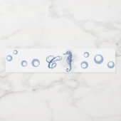 Monogramme initiale bouteille d'eau Étiquette Seah (Étiquettes simples)