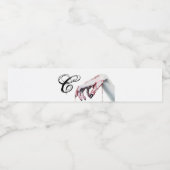 Monogramme initiale bouteille d'eau Étiquette zomb (Étiquettes simples)