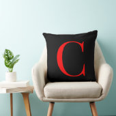 Monogramme initiale C Coussin décoratif carré (Chaise)