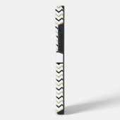 Monogramme Initiale du Nom Noir Or Chevron Zig Zag (Côté gauche)