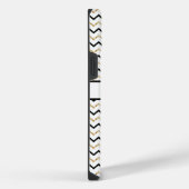 Monogramme Initiale du Nom Noir Or Chevron Zig Zag (Côté droit)