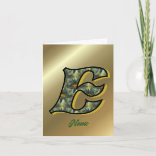Monogramme Initiale E Fleurs Art Personnalisé