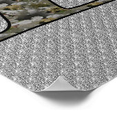 Monogramme Initiale E Hydrangea Poster Floral (Coin)