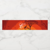 Monogramme initiale Étiquette bouteille d'eau Safa (Étiquettes simples)