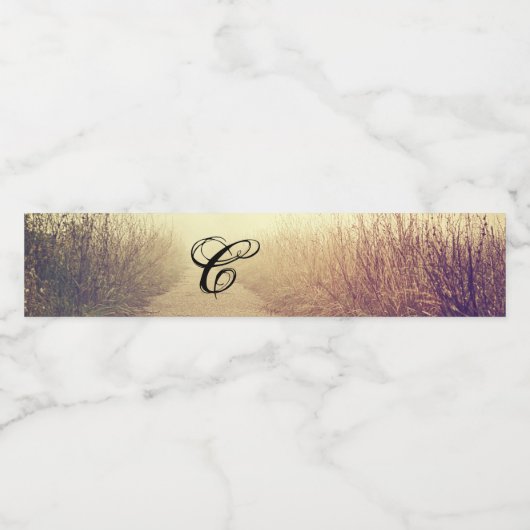 Monogramme initiale Étiquette de bouteille d'eau S (Étiquettes simples)