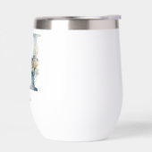 Monogramme Initiale H Bleu Floral Aquarelle Cadeau (Gauche)