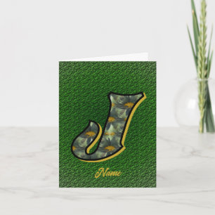 Monogramme Initiale J Fleurs Art Personnalisé