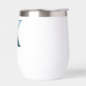 Monogramme Initiale K Cadeau Floral Bleu Aquarelle (Gauche)