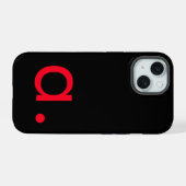 Monogramme initiale lettre rouge noir moderne uni (Verso Horizontal)