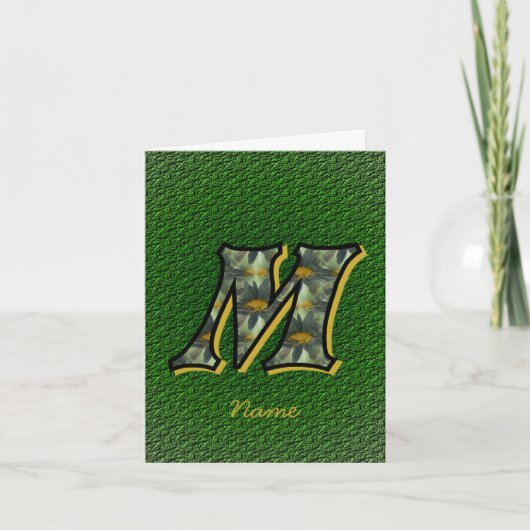 Monogramme Initiale M Art Personnalisé avec des Ma (Devant)