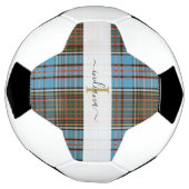 Monogramme Initiale Nom en Écriture Tartan à Carre (Tourné)