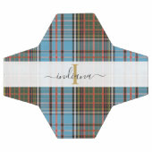 Monogramme Initiale Nom en Écriture Tartan à Carre (Plat)