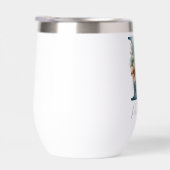 Monogramme Initiale P Cadeau Floral Bleu Aquarelle (Droite)