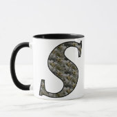 Monogramme Initiale S Hydrangée Florale Mug (Gauche)