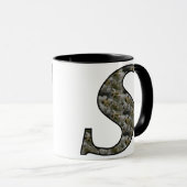 Monogramme Initiale S Hydrangée Florale Mug (Devant droit)