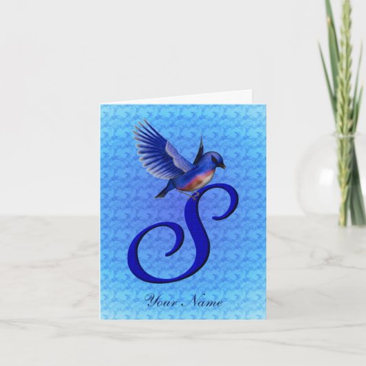 Monogramme Initiale S Personnalisé Bluebird (Devant)