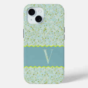 MONOGRAMME INITIALE V ACQUA PETITS FLEURS