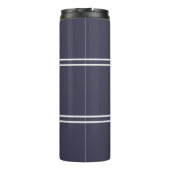 Monogramme Initialen Stijlvol reizen, donkerblauw Thermosbeker (Achterkant)