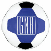 Monogramme Initiales 3 Moderne Gras | Blanc Sur Bl (Devant)
