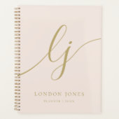Monogramme Initiales Business Planner Blush Gold N (Devant)