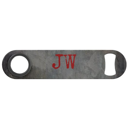 Monogramme Initiales Groomsman Bestman Urbain Gris (Dos Horizontal)
