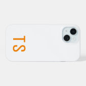 Monogramme Initiales Minimal Moderne Orange Élégan (Verso Horizontal)