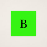 Monogramme Initiales Neon Vert brillant Cool coule<br><div class="desc">Conçu avec un modèle initial de modèle de texte monogramme que vous pouvez modifier et customiser en arrière - plan de couleur vert néon clair et coloré. Vous pouvez modifier la couleur de l'arrière - plan si vous le souhaitez.</div>