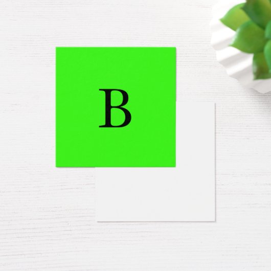 Monogramme Initiales Neon Vert brillant Cool coule (Bureau)