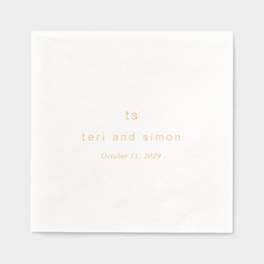 Monogramme intemporel Mariage moderne (Recto)