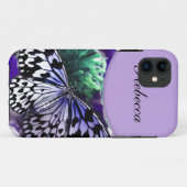 Monogramme iPhone 5 Coques papillon (Dos (Horizontal))