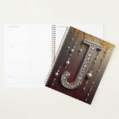 Monogramme J de luxe avec paillettes (Devant avec enveloppe)