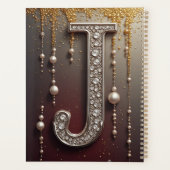 Monogramme J de luxe avec paillettes (Dos)