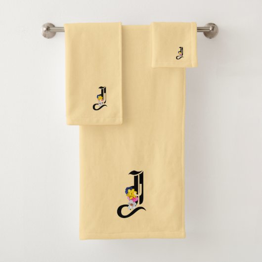 Monogramme J jaune pâle (En situation)
