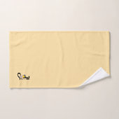 Monogramme J jaune pâle (Serviette à main)