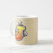 Monogramme J Sock Monkey Mug (Devant gauche)